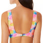 California Waves Junior's Tie Dyed Knotted Bralette Bikini Top Swimsuit Multicolor