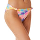 California Waves Junior's Tie Dyed Knotted Bikini Bottoms Swimsuit Orange