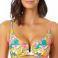 Anne Cole Women's Sunshine Floral Printed Underwire Top Swimsuit Multi Size 38C