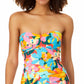 Anne Cole Women's Twist Shirred Tankini Top Swimsuit Blue Size Large