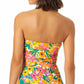 Anne Cole Women's Sunshine Floral Twist Front Shirred Tankini Top Swimsuit Yellow