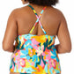 Anne Cole Women's Plumeria Easy Trapeze Tankini Top Swimsuit Multicolor Size 22W