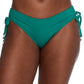 Anne Cole Women's Ruched Side Bikini Bottoms Swimsuit Green Size Medium