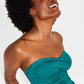 Anne Cole Women's Twist Front Ruched One Piece Swimsuit Green Size 14