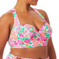 California Waves Women's Hawaii Sunsets Strappy Bikini Top Swimsuit White Size 1X