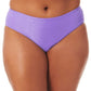 California Waves Women's Plus Metallic Bikini Bottoms Swimsuit Purple Size 3X