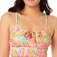 Salt + Cove Juniors' Women's Sun Garden Smocked Cami Bikini Top Multi XS