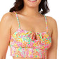 Salt + Cove Juniors' Women's Sun Garden Smocked Cami Bikini Top Multi XS