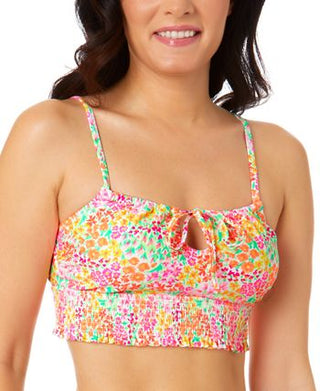 Salt + Cove Juniors' Women's Sun Garden Smocked Cami Bikini Top Multi XS