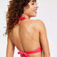 Salt + Cove Juniors' Strappy Underwire Push-Up Bikini Top  Women's Swimsuit Red Size Large