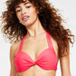 Salt + Cove Juniors' Strappy Underwire Push-Up Bikini Top  Women's Swimsuit Red Size Large