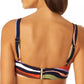 Anne Cole Women's Printed Ring-Strap Bra Sandy Wave Multi Stripe Size M