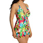 Anne Cole Women's Printed Surplice Front Swim Dress Swimsuit Pink