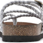 White Mountain Women's Hammock Footbed Thong Sandals White Size 10 M
