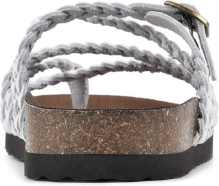 White Mountain Women's Hammock Footbed Thong Sandals White Size 10 M