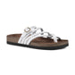 White Mountain Women's Hammock Footbed Thong Sandals White Size 10 M
