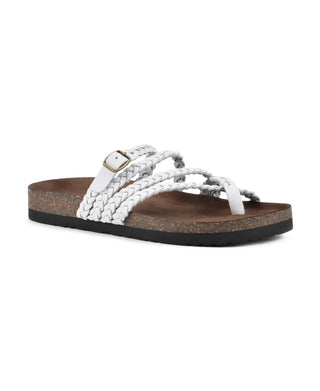 White Mountain Women's Hammock Footbed Thong Sandals White Size 10 M
