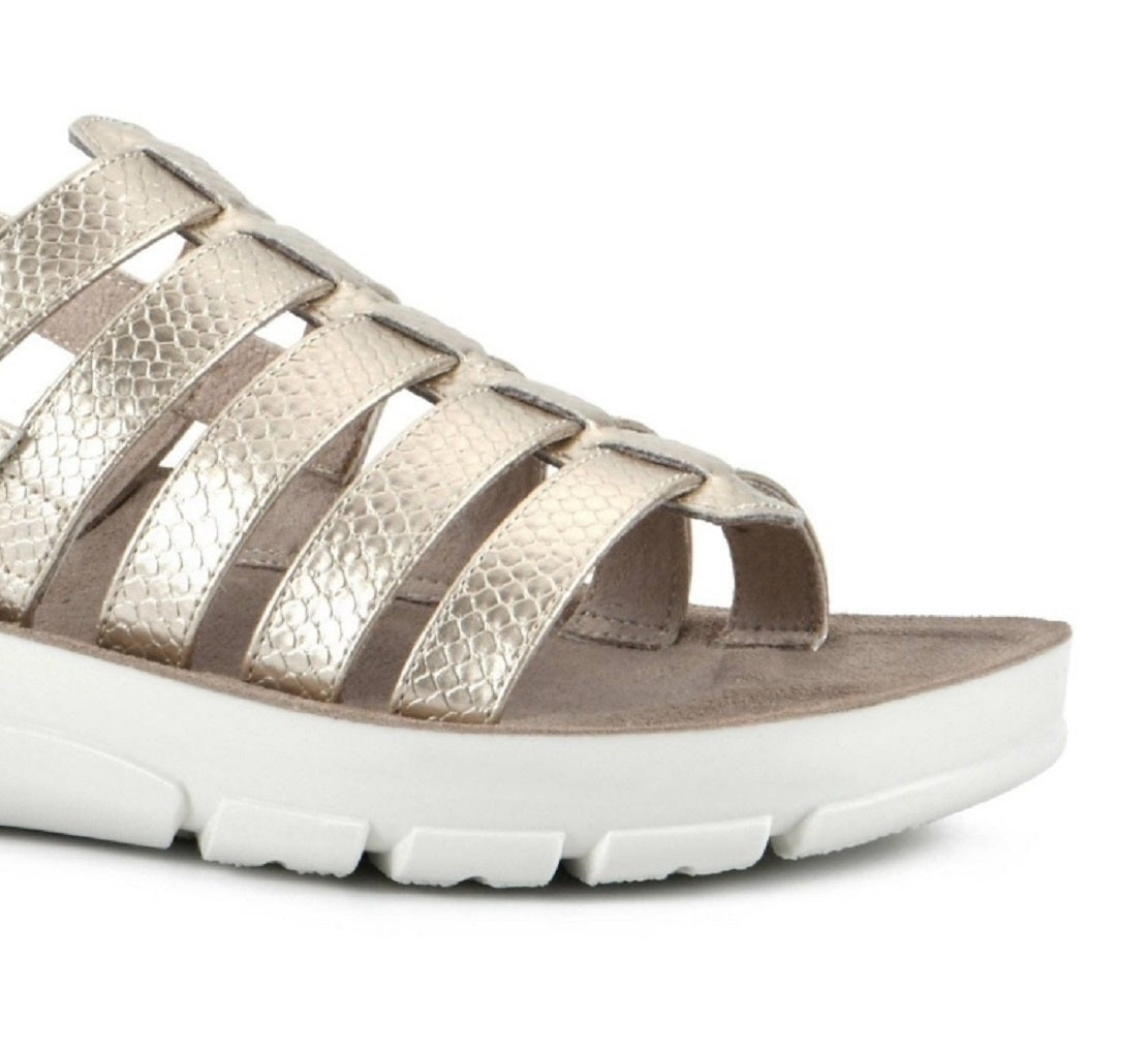 White Mountain Women's Beginning Strap Sandal Yellow Size 6.5 M