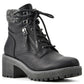 White Mountain Women's Balance Lace Up Booties Black Size 8 M