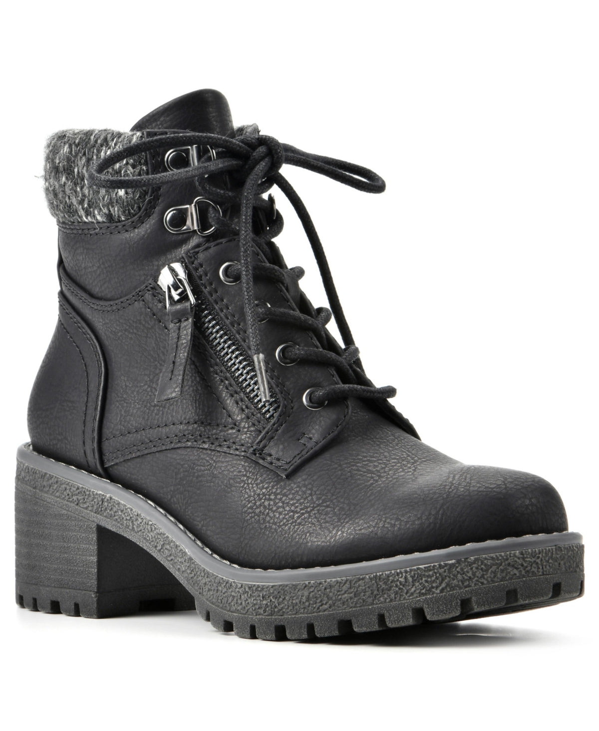 White Mountain Women's Balance Lace Up Booties Black Size 8 M