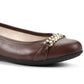 White Mountain Women's Charmed Ballet Flats Shoes Brown Size 6 M