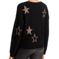 Rails Perci Star Wool Sweater in Black Gold Stars Size Large
