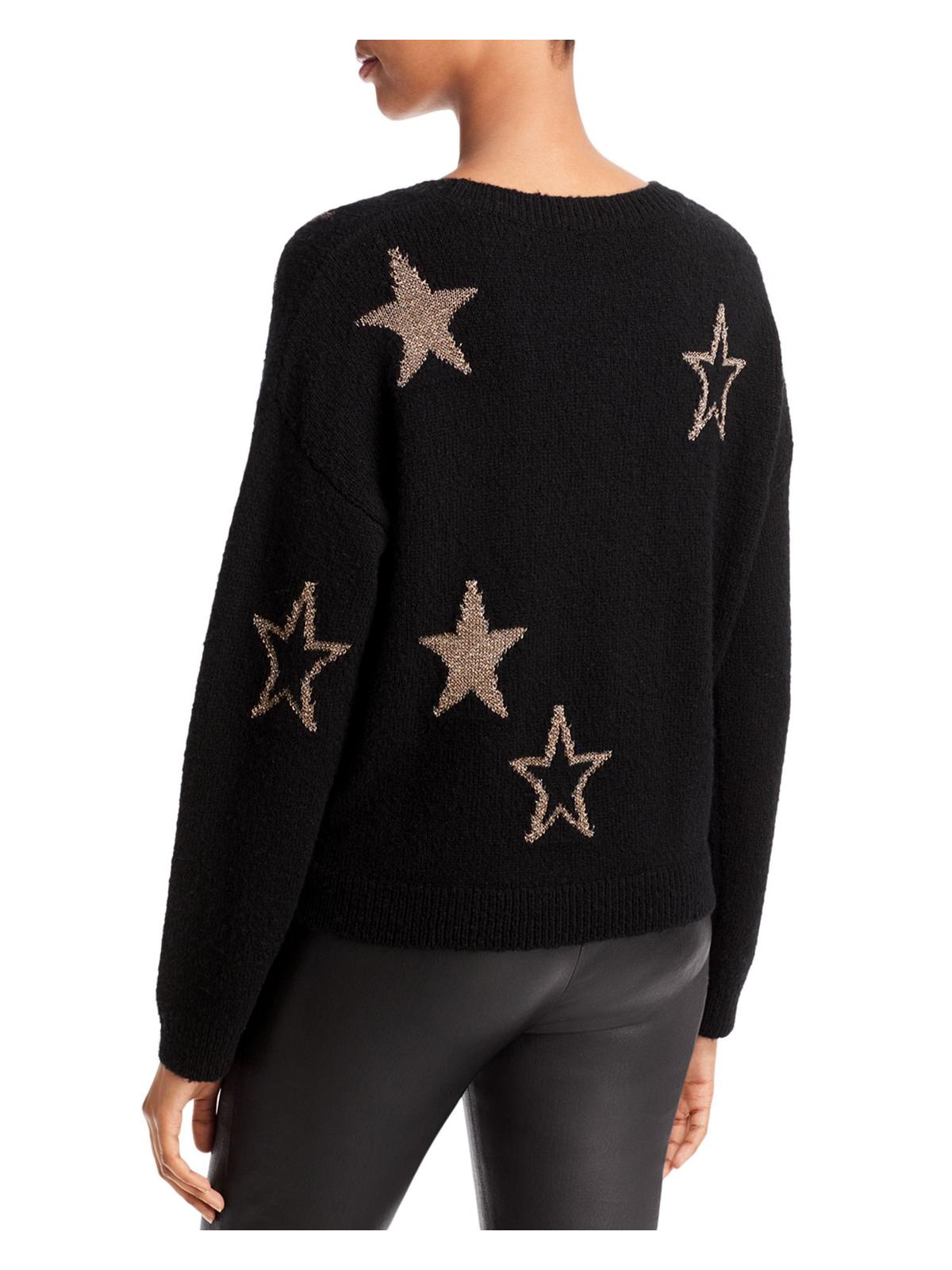 Rails Perci Star Wool Sweater in Black Gold Stars Size Large
