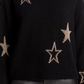 Rails Perci Star Wool Sweater in Black Gold Stars Size Large