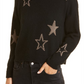 Rails Perci Star Wool Sweater in Black Gold Stars Size Large