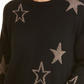 Rails Perci Star Wool Sweater in Black Gold Stars Size Large