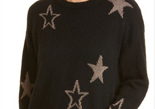 Rails Perci Star Wool Sweater in Black Gold Stars Size Large