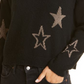 Rails Perci Star Wool Sweater in Black Gold Stars Size Large