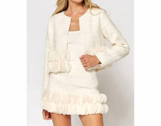 Lalavon - Petal Tweed Crop Jacket