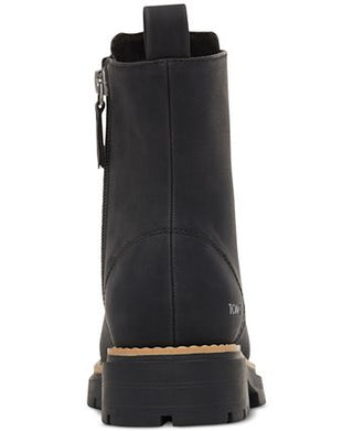 Toms Women's Alaya Lace-Up Lug Boot Black Size 8M