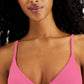 Roxy Women's Love Rib Monyca Knotted Triangle Bikini Top Pink Size X-Small
