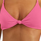 Roxy Women's Love Rib Monyca Knotted Triangle Bikini Top Pink Size X-Small