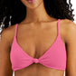 Roxy Women's Love Rib Monyca Knotted Triangle Bikini Top Pink Size X-Small