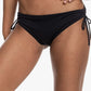 Roxy Women's Solid Beach Classics Hipster Swimwear Black Size Medium