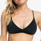Roxy Women's Beach Classics Strappy Athletic Triangle Bikini Top Black