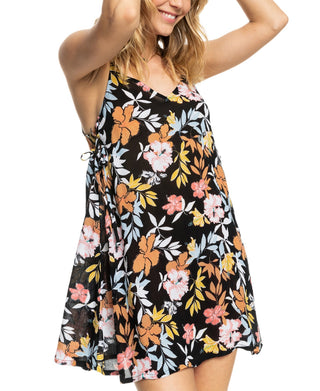 Roxy Women's Beachy Cover Up Minidress Black Size Medium