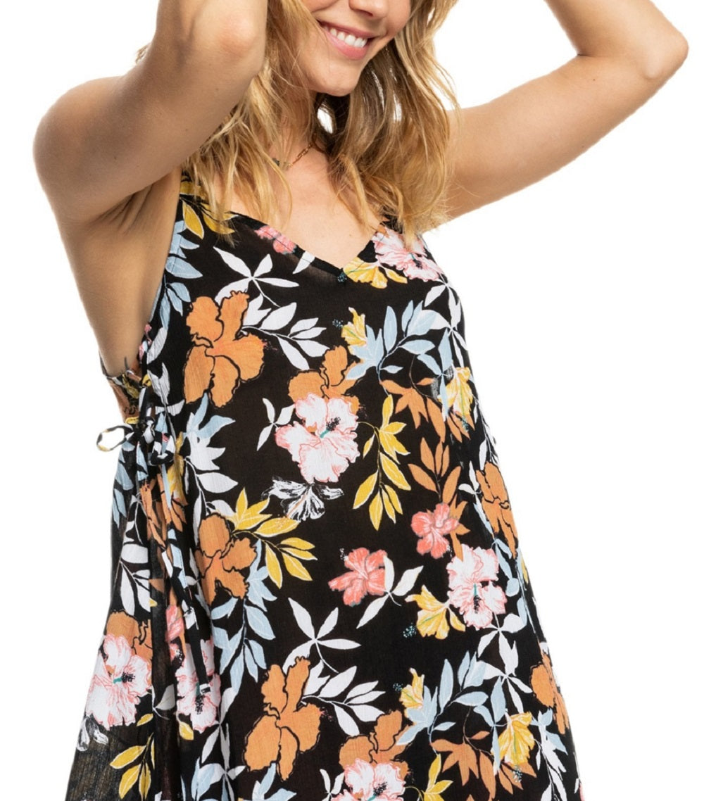 Roxy Women's Beachy Cover Up Minidress Black Size Medium