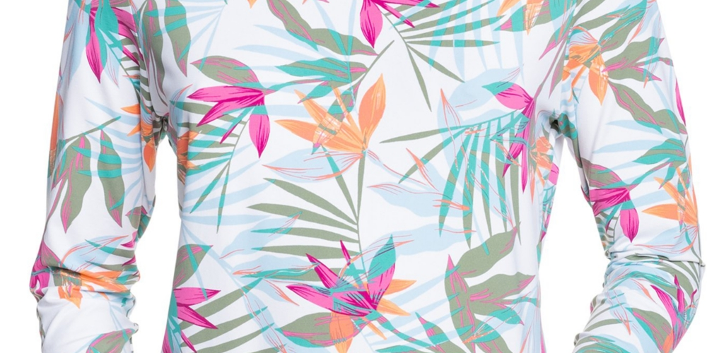 Roxy Women's Sea Skippin' Rashguard Swimsuit White Size Large