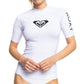 Roxy Women's Whole Hearted Short Sleve Rashguard White