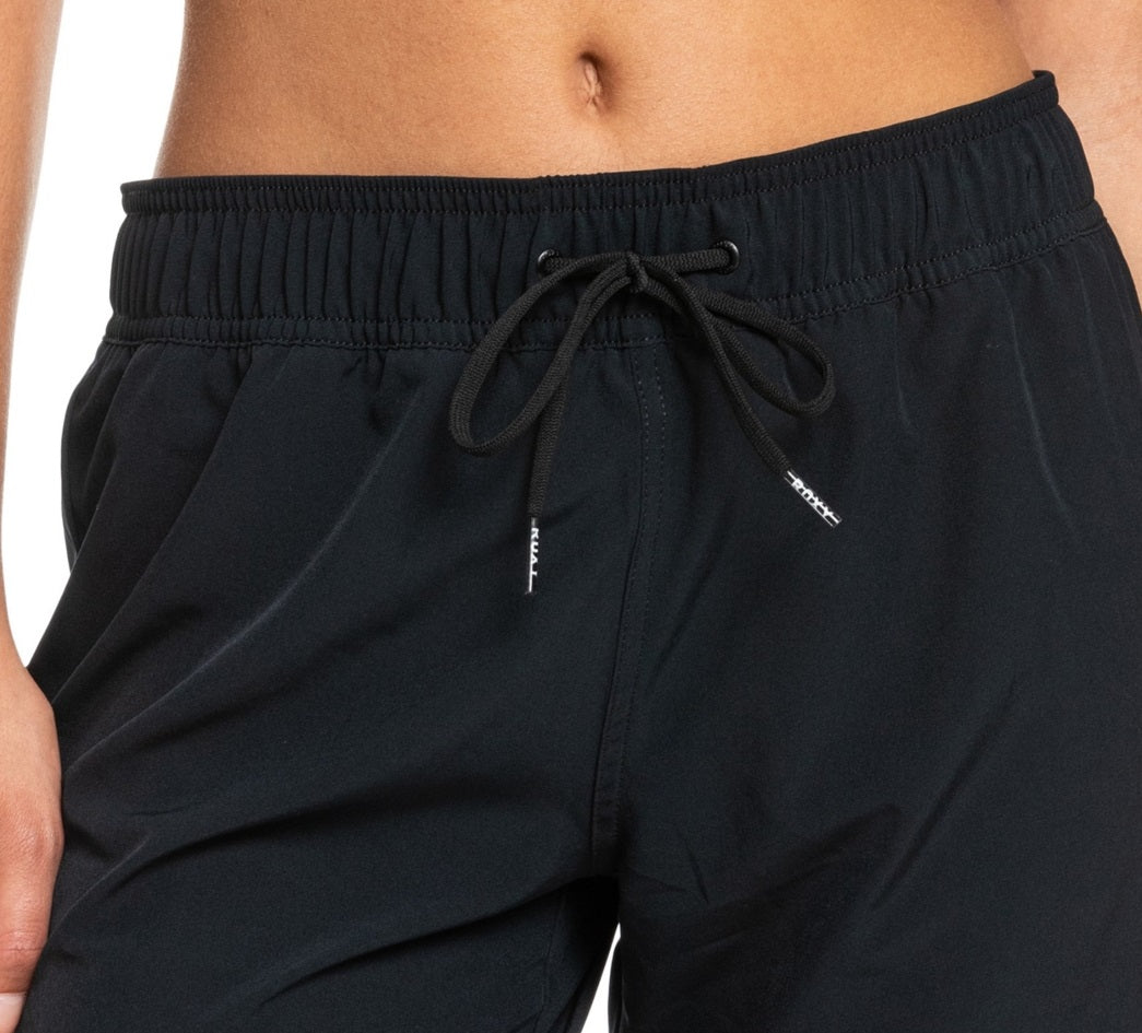 Roxy Junior's Sea Solid Board Shorts Swimsuit Black Size XX-Large