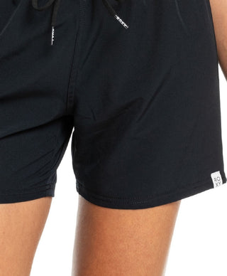 Roxy Junior's Sea Solid Board Shorts Swimsuit Black Size XX-Large