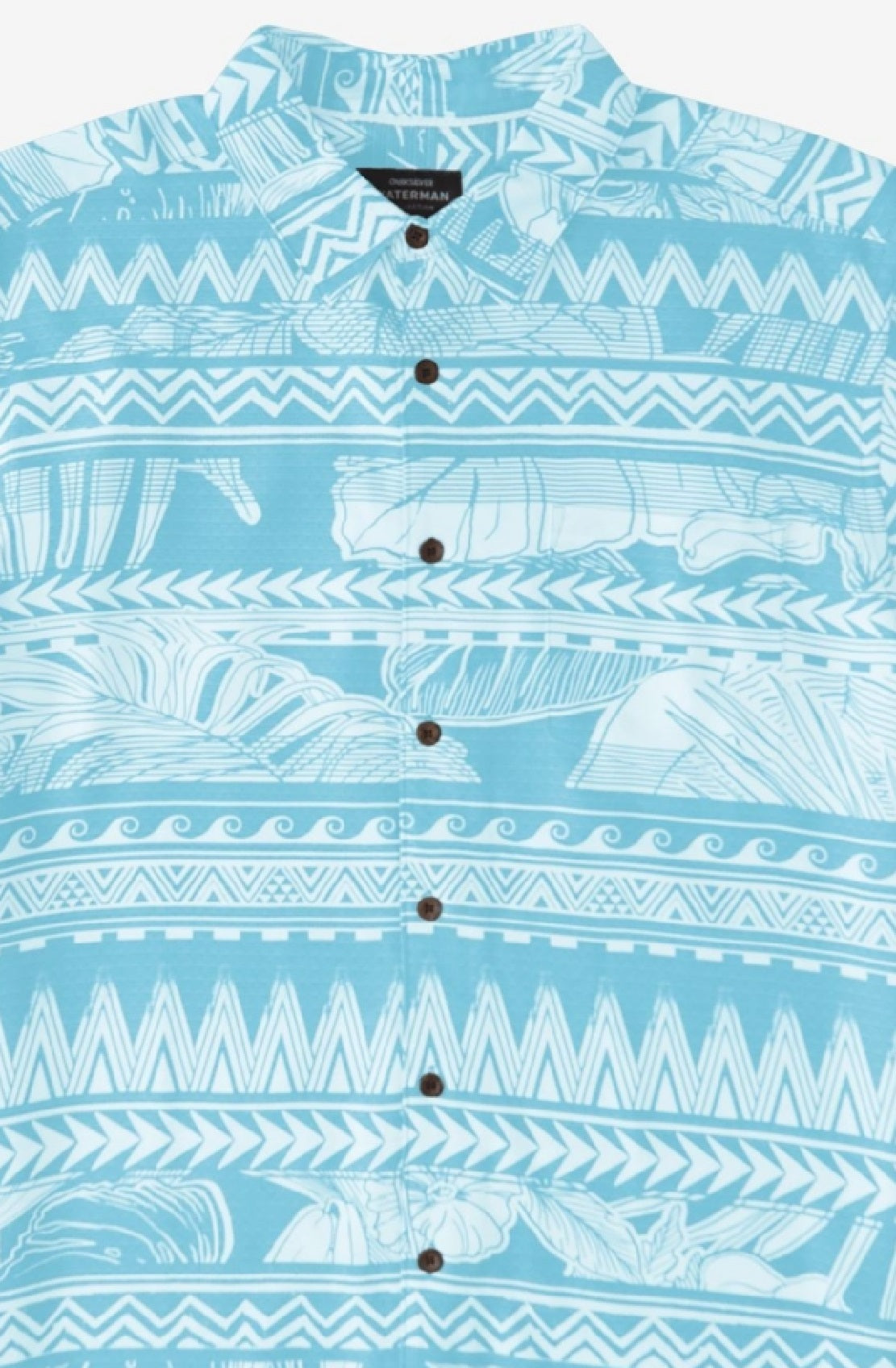 Quiksilver Waterman Men's Tongs Slide Shirt Blue Size Small