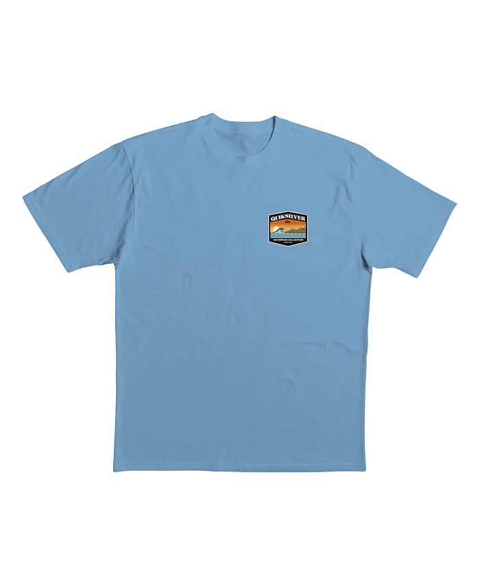 Quiksilver Waterman Men's Short Range Screen T-Shirt Blue Size Large