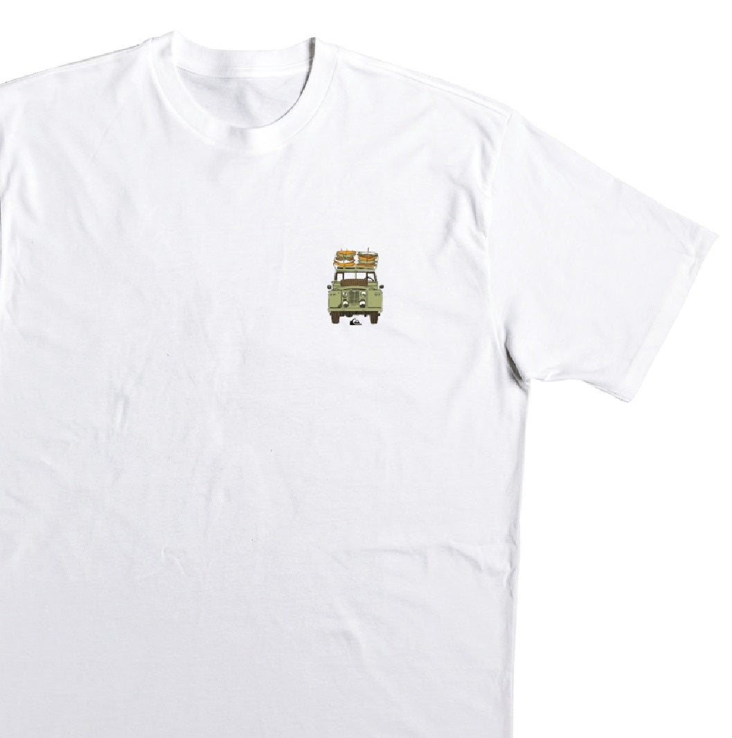 Quiksilver Waterman Men's Roads Less Traveled Screen T-Shirt White Size X-Large