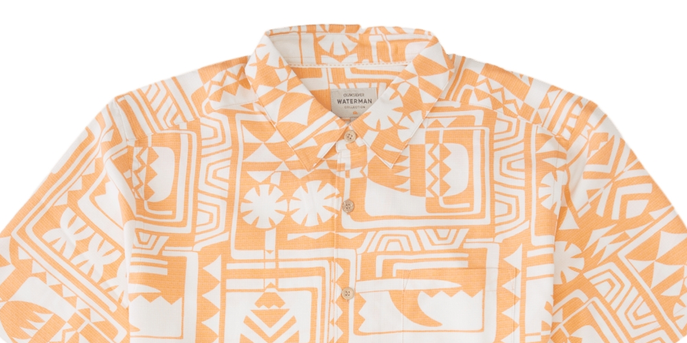 Quiksilver Waterman Men's Dogpatch Vibes Woven Shirt Orange Size XL