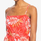 Roxy Women's On Way Love Tie Back Romper Red Size X-Large